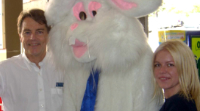 Richard, Easter bunny and Staff